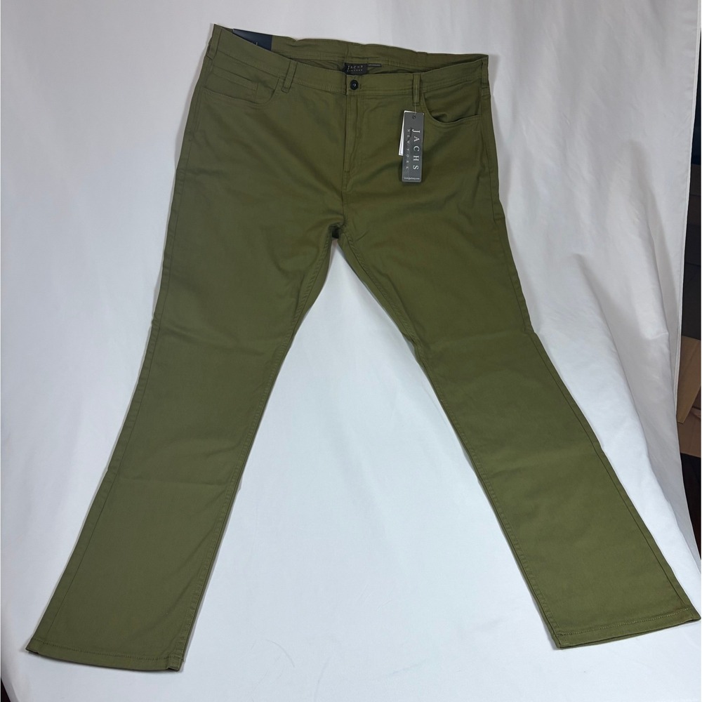 Jachs NY Mens Olive Army Green 5 Pocket Pants 44x34 J23C-129-QA5 NWT